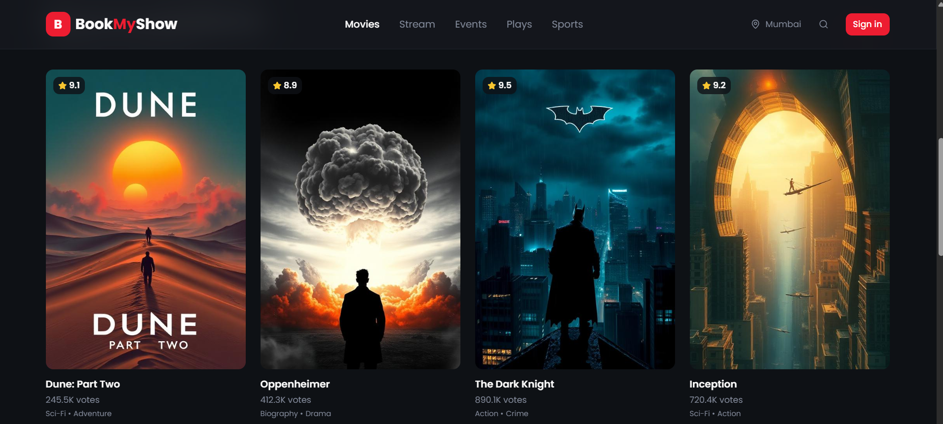 BookMyShow Clone screenshot 2